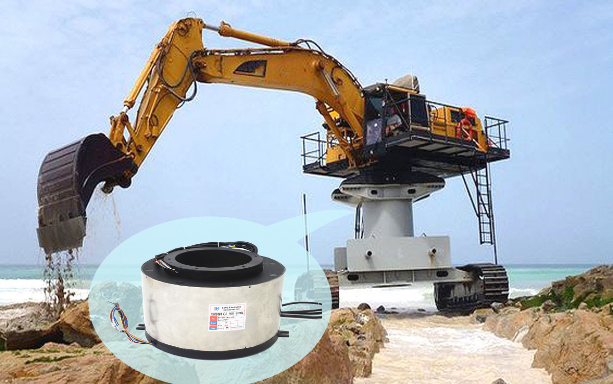 CENO Electrical Pneumatic/Hydraulic slip ring working principle in Electric Excavator