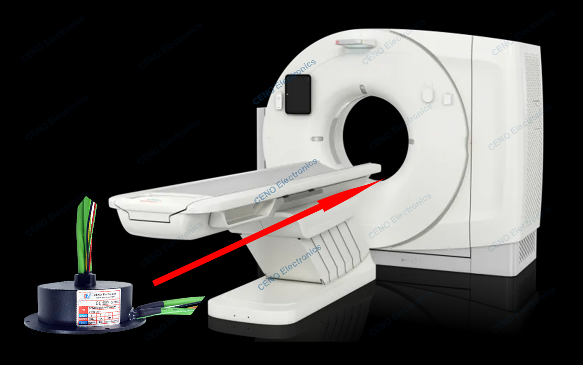 CENO stator outlet slip ring with Ethernet signal for CT machinery