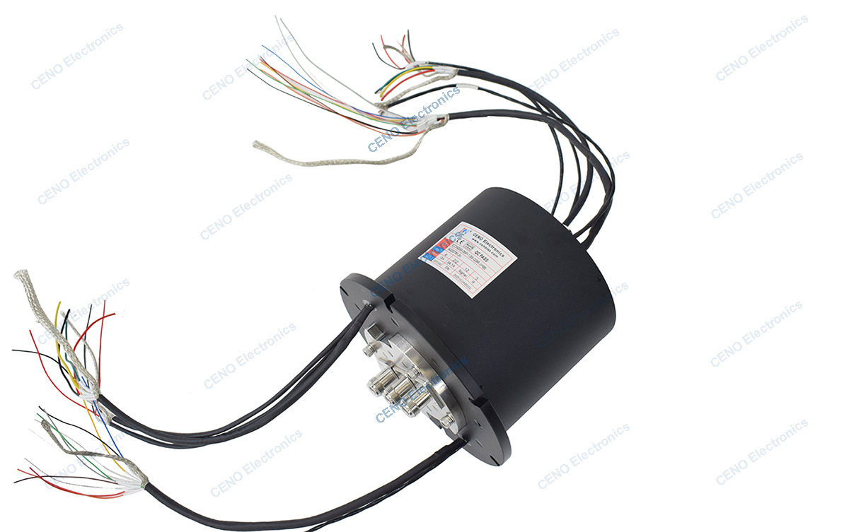 ECN000-08P-13S-03R-IP65 Integrate Power Signal + RF Slip Ring