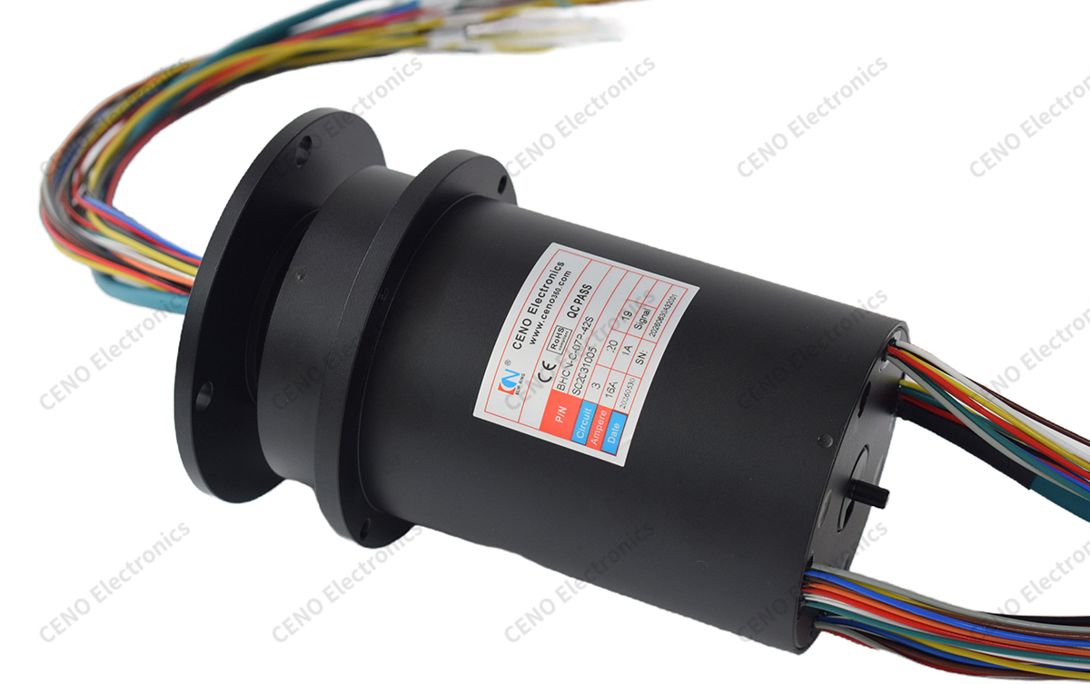 BHCN-C-07P-42S Flange‑Mount Hybrid Slip Ring