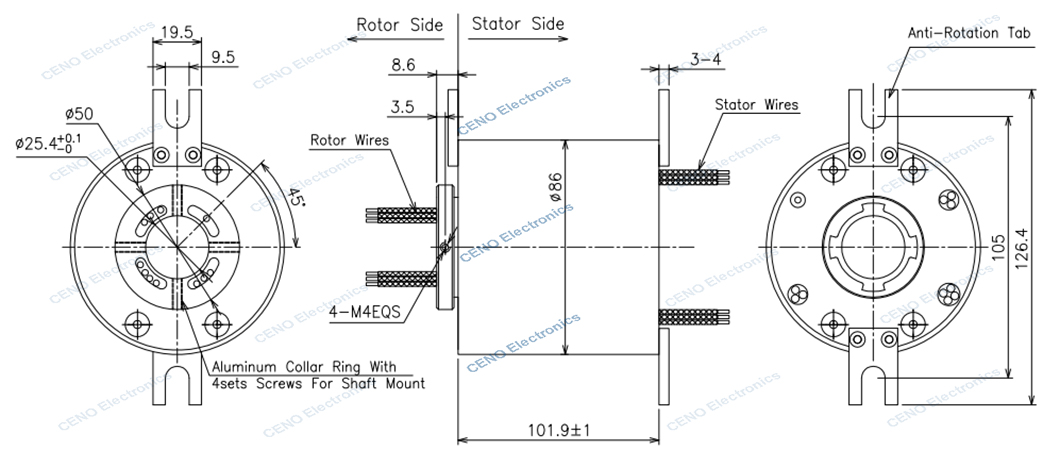 ECN025-10P4-02S(S06058035) drawing rev