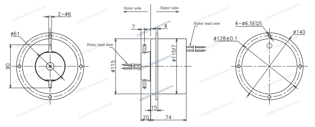 ECN000-04P2-IP65-B  drawing rev