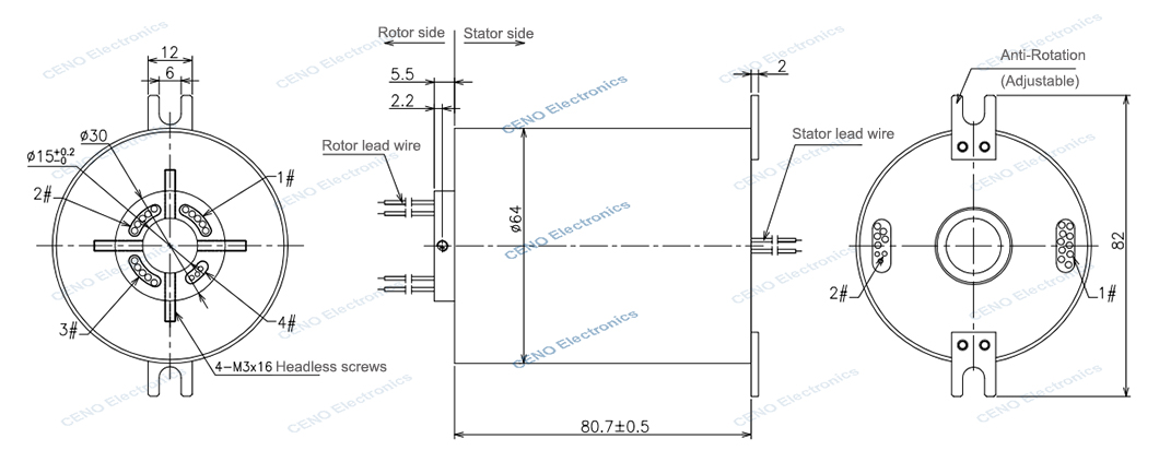 ECN015-15P2-02S-IP65 drawing rev