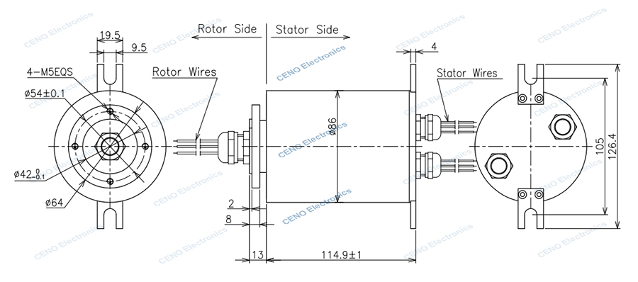 ECN000-14P1-06S-IP65 drawing rev