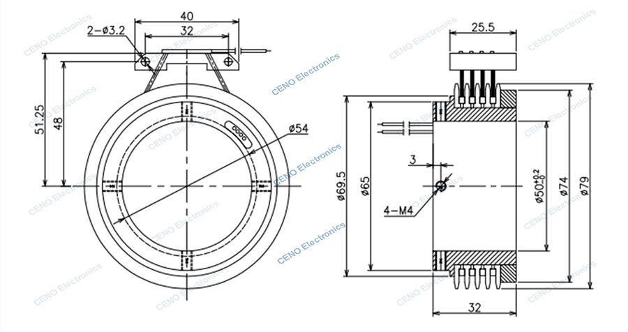 SCN050-04P1 drawing rev