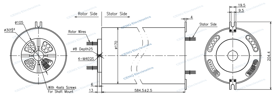 ECN030-105P  drawing