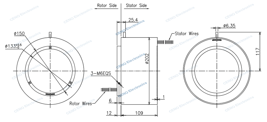 ECN133-12P1-IP54  drawing