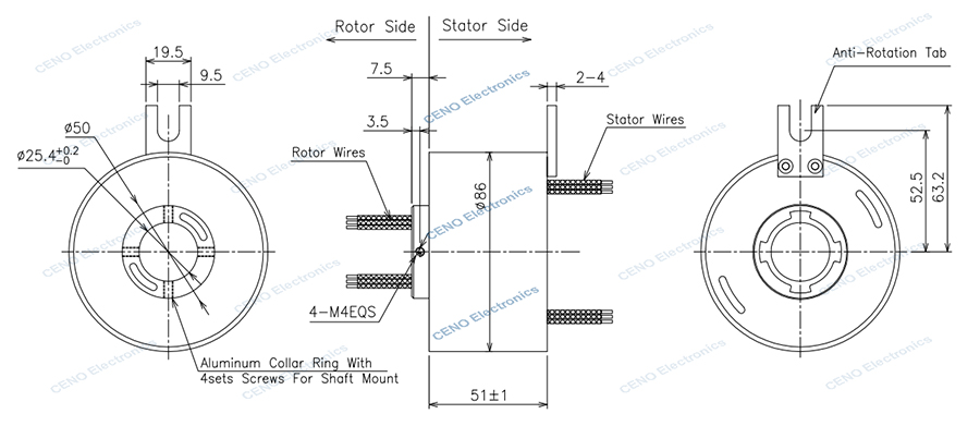 ECN025-10P2 drawing rev