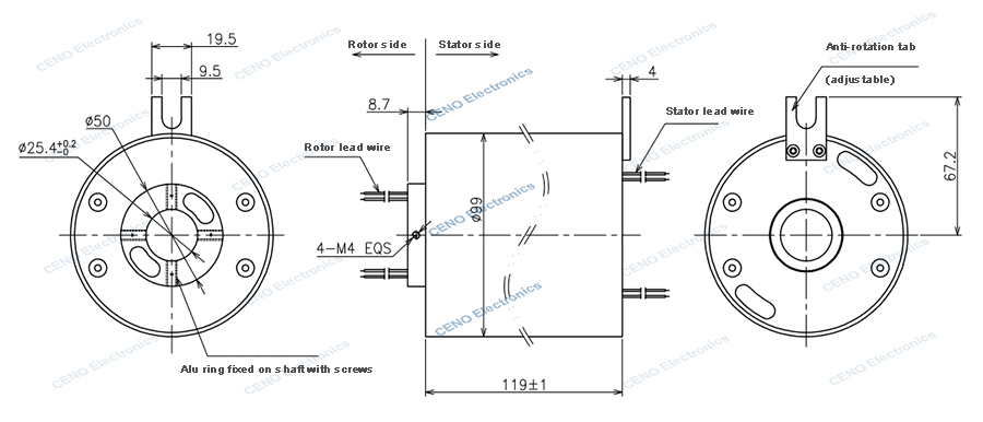 ECN025-0540-07P2-IP55 drawing rev