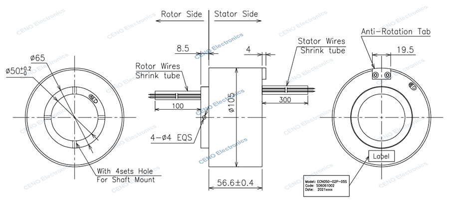 ECN050-02P-05S drawing rev