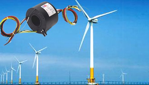 Kilowatt wind turbine slip ring and rotary joint